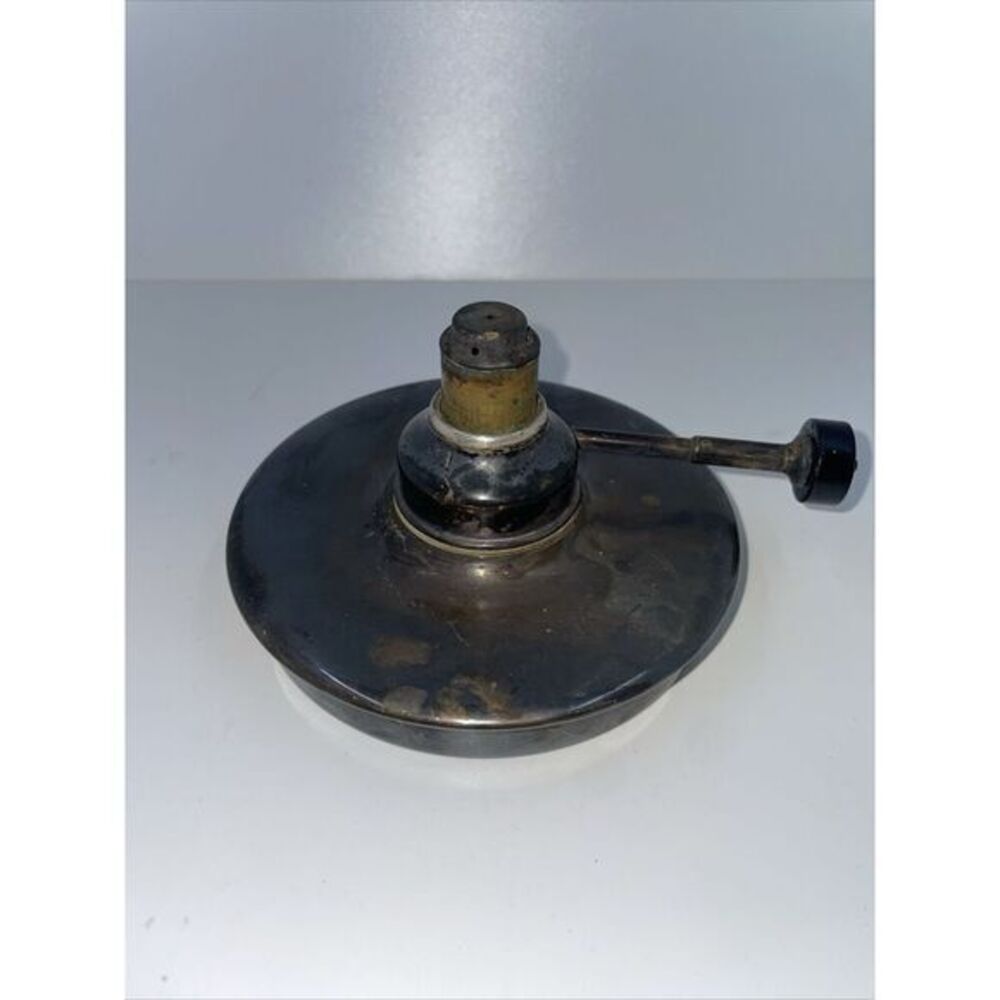 Vintage Sheridan Crescent Oil Burner Lamp Lantern Silver Plated Table Top‎
